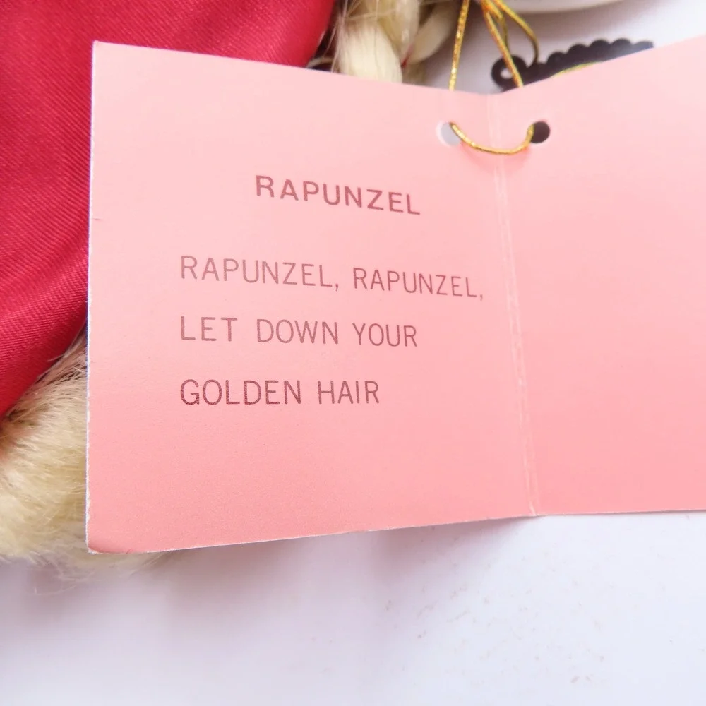 Vintage Brinn's 1988 Rapunzel Porcelain Doll Fairy Tale Series Burgundy